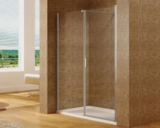 Душевая дверь Aquanet Cinetic AE12-N-90H190U-CT + AE12-F-90H190U-CT 254242 180 см стекло прозрачное профиль хром